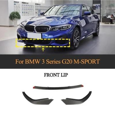 for BMW 3 Series G20 M-Sport Carbon Fiber Front Bumper Lip 2019-2020