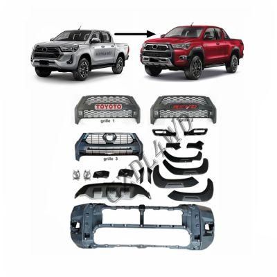 New Front Bumper Kits Facelift Kit for Toyota Hilux 2021 Upgrade to Rocco 2021
