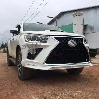 Bumper Facelift Body Kit Upgrade to Lexus 570 for Toyota Hilux Revo Rocco 2015-2019