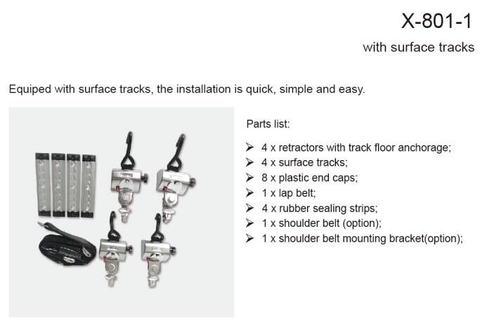 Wheelchair Restraint System, Wheelchair Tie Down System, Wheelchair Locker (X-801-1)