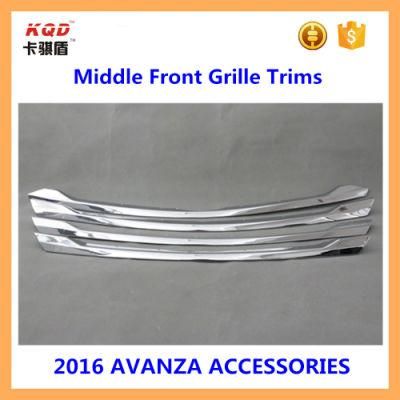 Chrome Middle Front Grille Trims for Toyota Avanza 2016