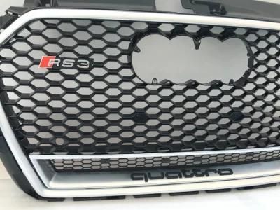 Car Automotive Exterior Parts Body Kit Front/Rear Bumper with Crystal Grille Tuning for Audi A3 RS3 2017-2019