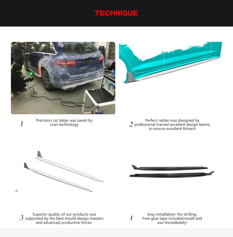 Prepreg Dry Carbon S5 Car Side Skirt Kits for Audi S5 B9 A5 Sline Sportback 4-Door 2020- 2022