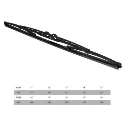 New Design Black Windscreen Wipers Universal Metal Frame Wiper Blade