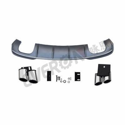 Rear Diffuser with Tail Pipe for 2017 Audi A3 Sport Change to S3 Looking