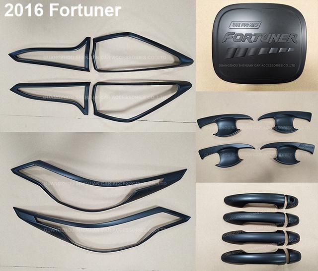 Factory Direct Wholesale Price Car Accessories Head Light Cover Door Handle Bowl Body Kit Combo Set for 2012-2022 Fortuner