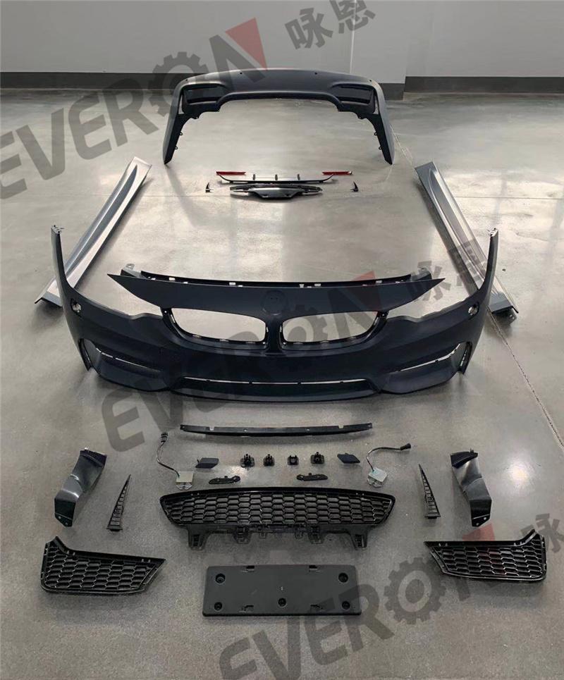Complete Set Car Bumper for BMW 4 Series F32 F33 F36 Upgrade to BMW M4 Front Bumper Rear Bumper Side Skirt Body Kits