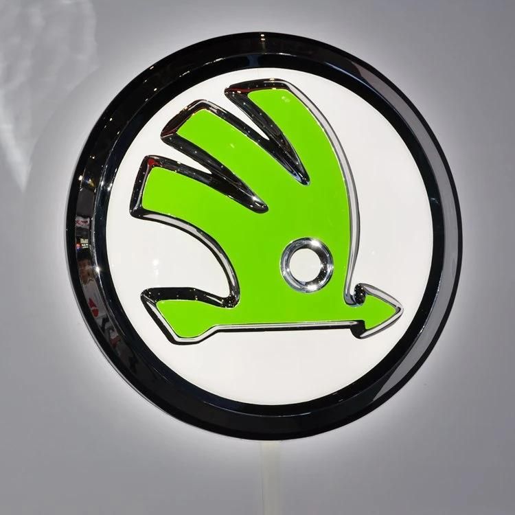 Chrome Logo Sticker Acrylic Car Advertising Sign