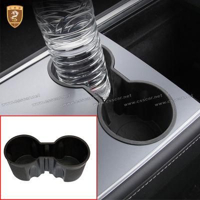 Matte Black Carbon Fiber Car Warter Cup Holder for Tesla Model 3