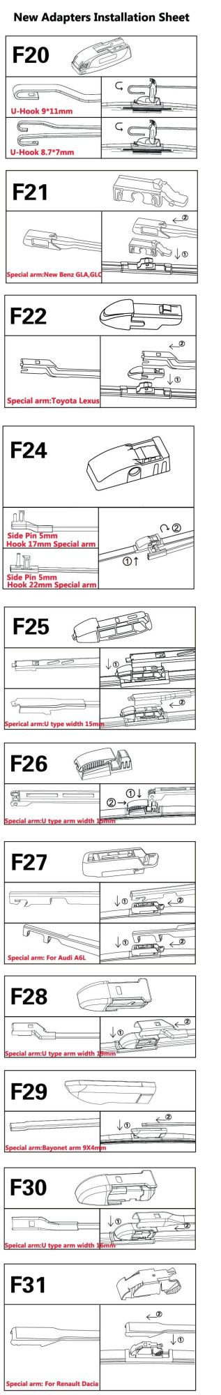 Auto Parts Soft Windscreen Wipers Blade for Toyota Prius
