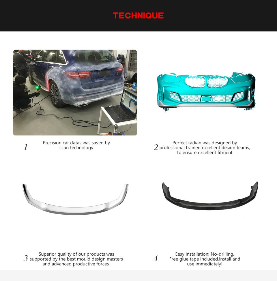 F40 Carbon Fiber Front Splitter for BMW 1series 118I M Sport Hatchback 4-Door 2020-2022