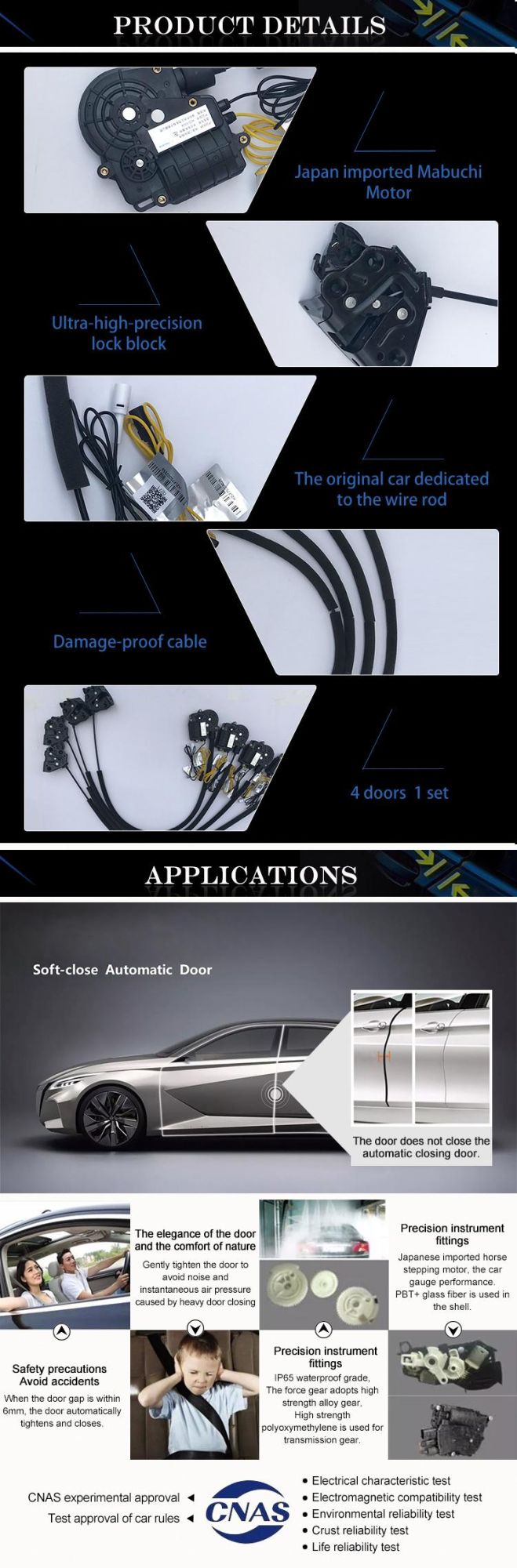 [Qisong] Universal Smart Electric Suction Door Fitting for Lexus CT 2018~2020