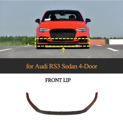 Carbon Fiber Front Lip Chin Spoiler for Audi RS3 8V Facelift Sedan 2017 - 2019