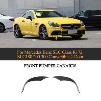 Carbon Fiber R172 Front Bumper Canards for Mercedes Benz SLC Class SLC180 200 300 Convertible 2-Door 2016-2019