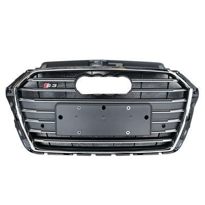Grey Front Grille for 2017-2018 Audi A3 Upgrade Audi S3 Grille