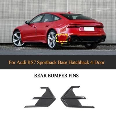 Carbon Fiber Rear Bumper Fins for Audi RS7 Sportback Hatchback 4-Door 2020-2021