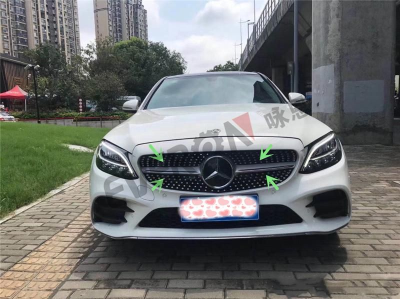 Diamond Front Radiator Grille for Mercedes Benz W205 C Class 2019