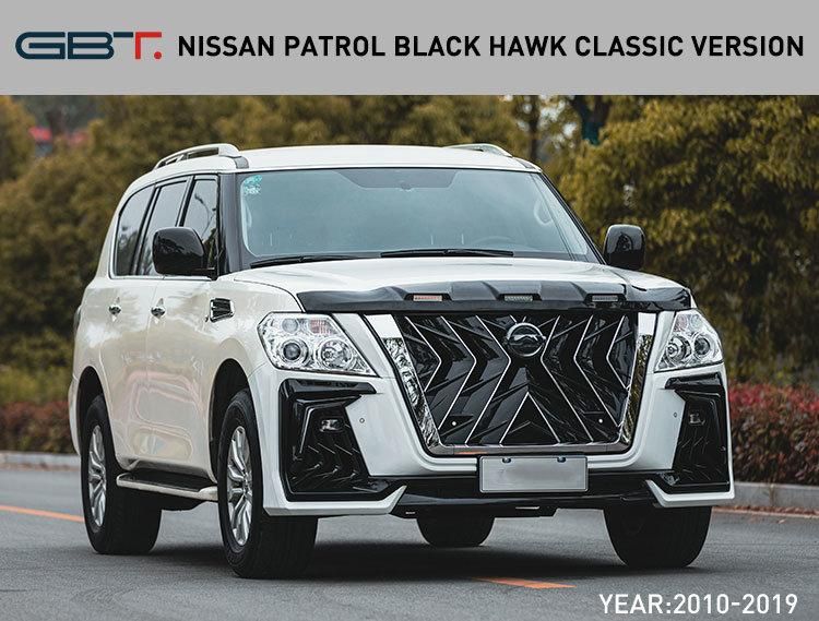 Gbt 2022 New Upgrade Black Hawk Simple Style Auto Parts Front/Rear Bumper Grille Body Kits for 2010-2019 Nissan Patrol Y62 Model