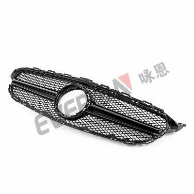 C63 Style Front Bumper Center Grille for Mercedes Benz W205 C Class 2019