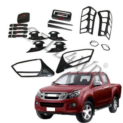 Decorative Cover Head Lamp Cover Body Kits Light Cover Kit for Isuzu Dmax 2012-2014