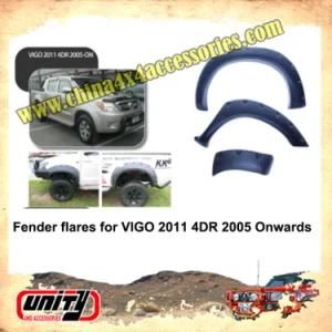 Guangzhou Manufacturer Solid Durable ABS Wheel Arch Fender Flares for 2012-2014 Hilux Vigo 4X4 Body Accessories