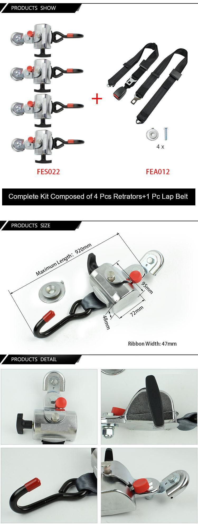 Fes032 Wheelchair Seatbelt Complete Kit Wheelchair Tie Down System Wheelchair Restraint System for The Disabled Used on Car Bus