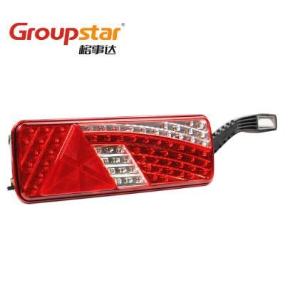 Factory Price Emark Approval UV PC Rectangle 10-30V Stop Turn Tail Fog Reflector Signal LED Rear Trailer Light