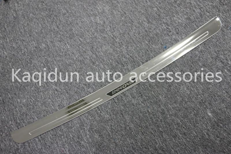 Stainless Steel Car Rear Raised Trunk Interior Protect Plate Rear Bumper Plate for Toyota Innova 2016