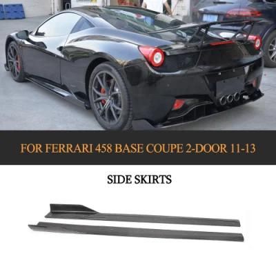 Carbon Fiber Side Skirts for Ferrari 458 Base Coupe 2-Door 2011-2013