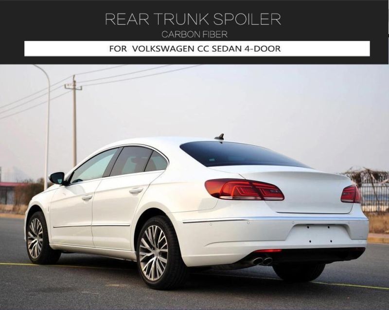 Carbon Fiber Car Rear Trunk Spoiler for Volkswagen Cc Sedan 4-Door 2013-2018