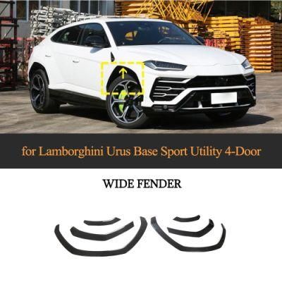 Pair Carbon Fiber Car Wheel Eyebrow Arch Trim Lips Fender Flares Protector for Lamborghini Urus Sport Utility 4-Door 2018-2021