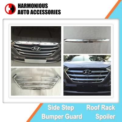 Front Grille Molding and Hood Garnish Stripe for Hyundai Tucson 2015 2016