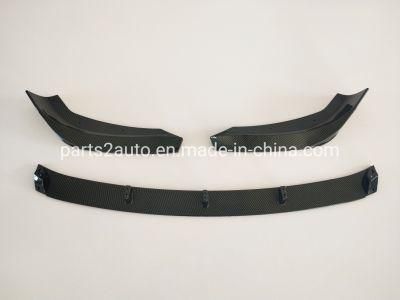 BMW X1 Front Bumper Strip, BMW X1 Front Bumper Lip, Black / Carbon Fiber Look