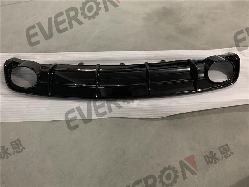 RS6 Rear Bumper Diffuser with Exhaust Pipe for 2016-2018 A6 S6