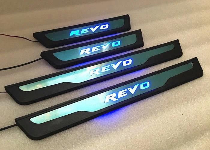 LED Light Side Door Sill Scuff Plates for Toyota Hilux Revo 2016 2017