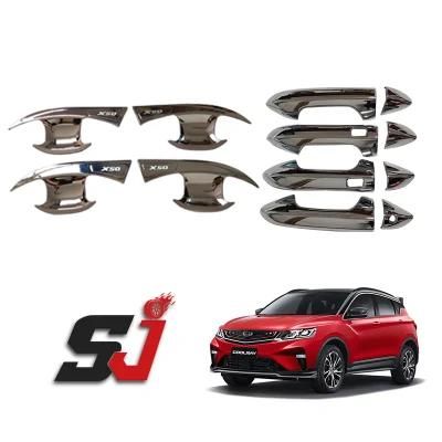 ABS Chrome Black Car Outside Door Handle Cover Bowl Trim for 2021 Coolray X50