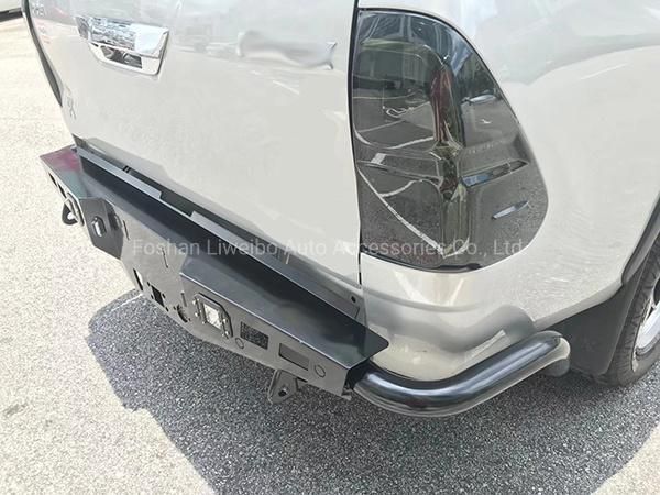 Strong Protection Black Steel Rear Bumper for Ford Ranger 2015+