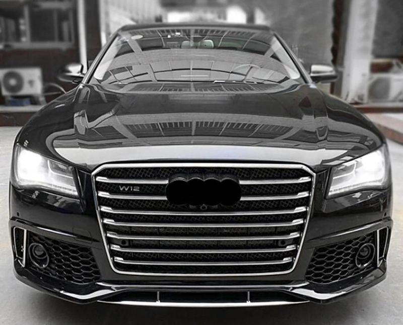 Front Bumper with Grill for Audi A8 Upgrade to RS8 2011 2012 2013 2014 2015 2016 2017