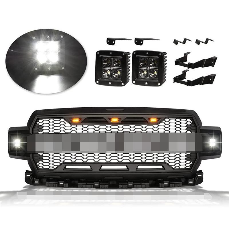 with LED Light 4X4 Pickup Truck Car Front Grille for Ford F150 F-150 2018