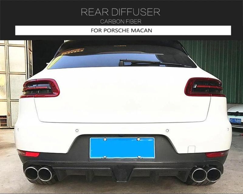 Carbon Fiber Rear Bumper Diffuser for Porsche Macan
