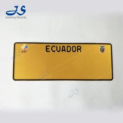 Ecuador Registration Blank License Plate