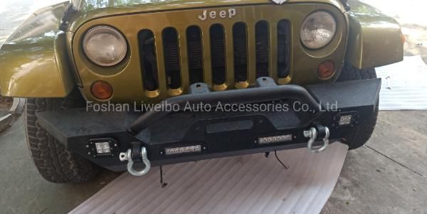Black Steel Bullbar Front Bumper China Supplier Car Parts for Jeep Wrangler Jk