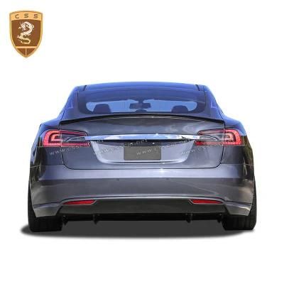 3K Twill Weave Carbon Fiber R2 Style Rear Spoiler Wing for Tesla Model S