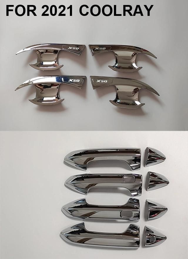 ABS Chrome Black Car Outside Door Handle Cover Bowl Trim for 2021 Coolray X50