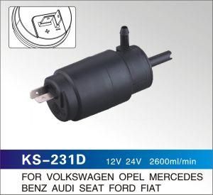 12V 24V 2600 Ml/Min Windshield Washer Pump for Volkswagen Opel Mercedes Benz Audi Seat Ford Flat