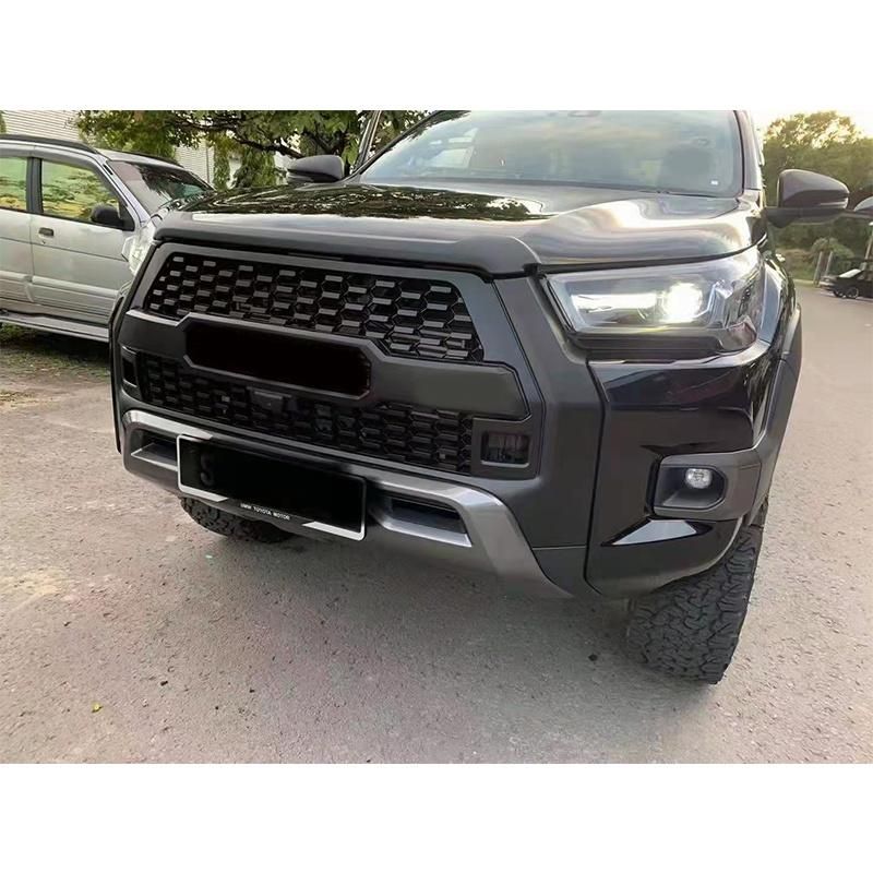 New Arrival 4X4 Matte Black ABS Plastic Car Front Grille for Toyota Hilux Revo Gr Sport 2021 2022