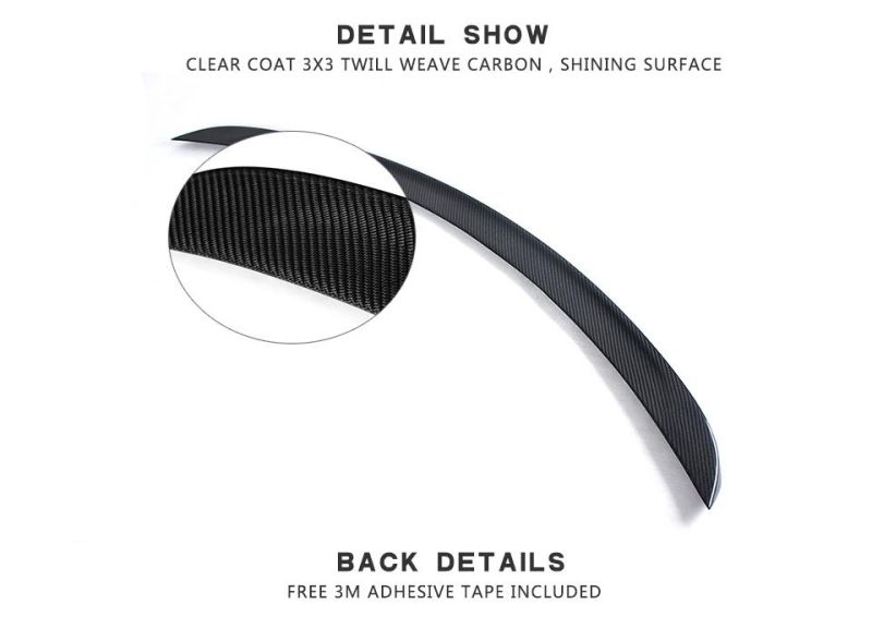 Carbon Racing Wing Spoiler for Tesla Model S P85 90d P100 2012-2019