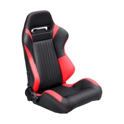 PU Black and Red Leather Car Racing Seat