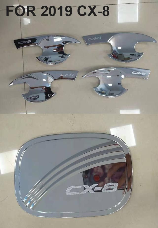 ABS Plastic Door Handle Bowl Moulding Fuel Tank Oil Gas Trim Cover for 2019 Cx-8 Cx-9