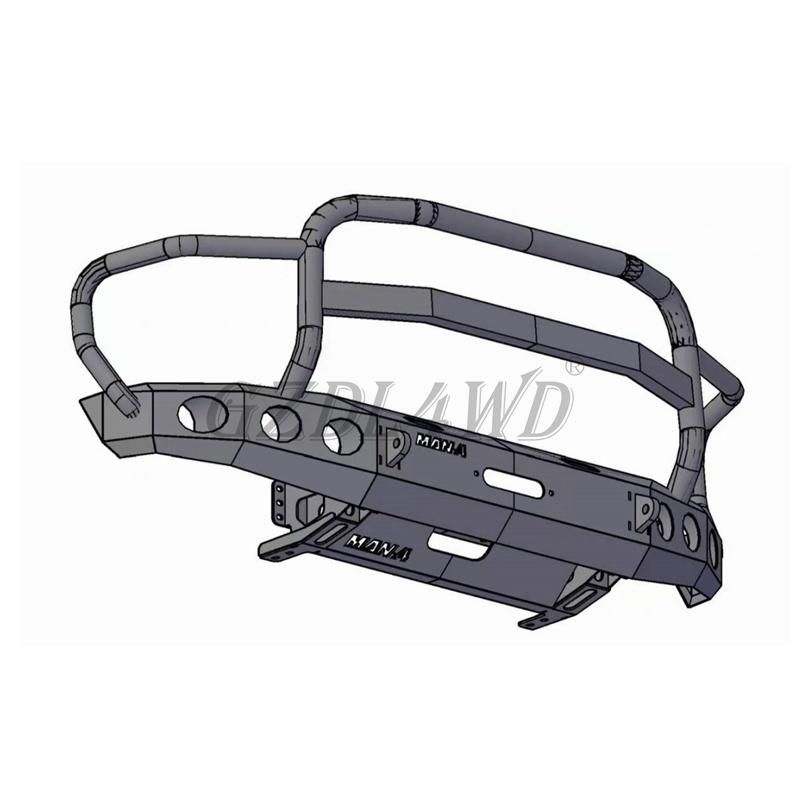 Steel Front Bumper Bull Bar Coat Front Bumper with Full Grille Guard for Toyota Tundra 2014-2020